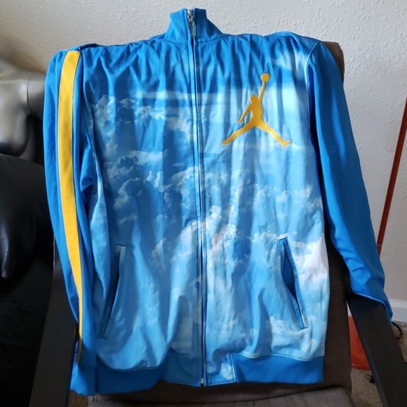 blue and yellow jordan jacket